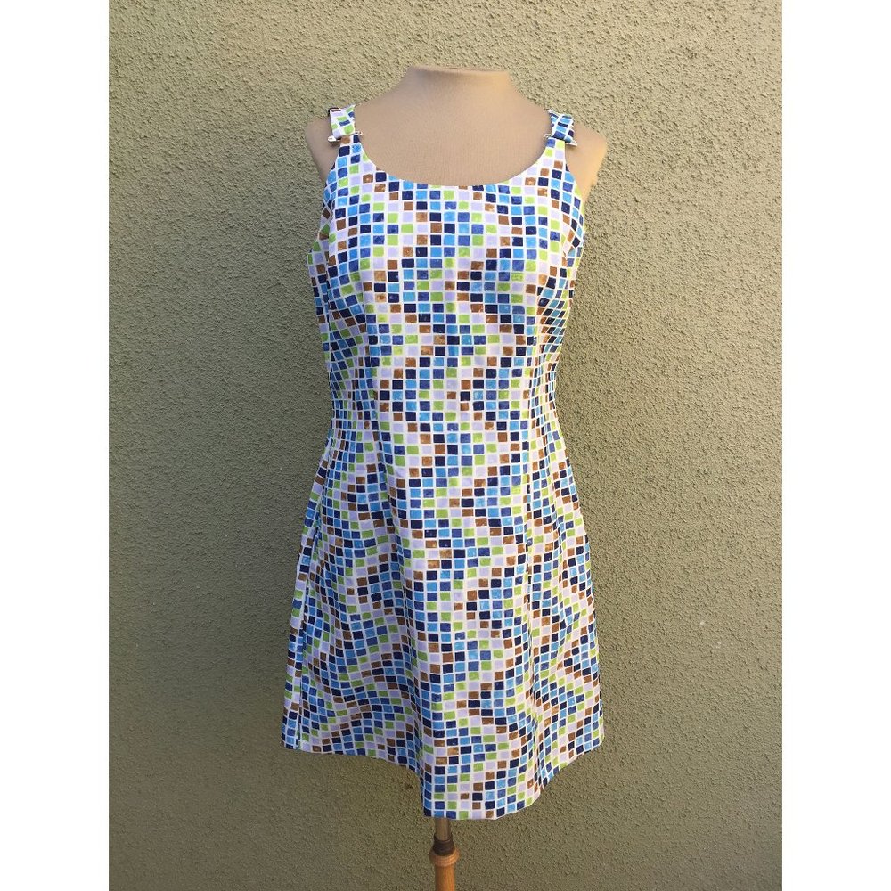 Rampage Sleeveless Mosaic Print Mini Dress